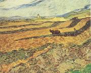 Vincent Van Gogh Field with Ploughman and Mill (nn04) Sweden oil painting reproduction